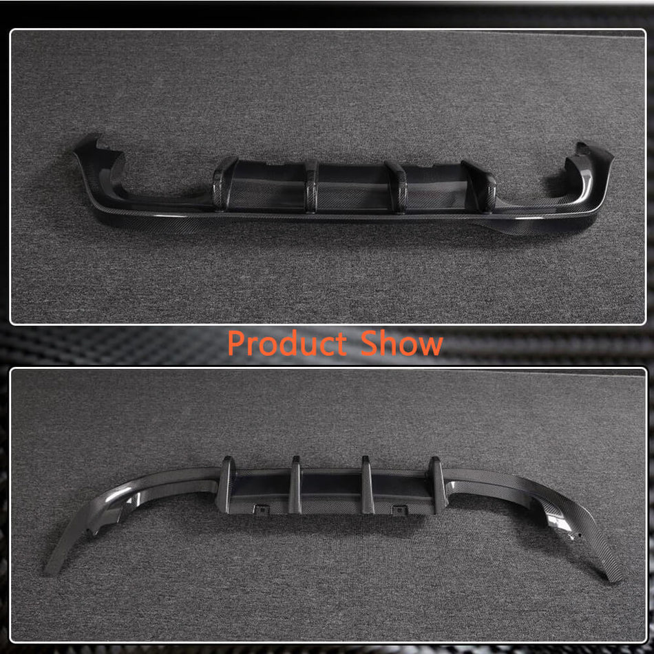 Volkswagen VW Golf 8 MK8 R 2021+ Rear Bumper Diffuser Carbon Fiber-Ahacarbon