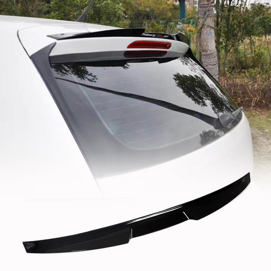 For Volkswagen VW Polo Standard Hatchback 2011-2018 Glossy black Rear Trunk Spoiler Boot Wing Lip-Ahacarbon