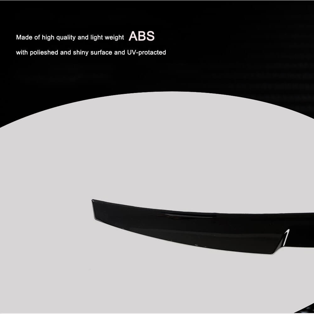 For Volkswagen VW Polo Standard Hatchback 2011-2018 Glossy black Rear Trunk Spoiler Boot Wing Lip-Ahacarbon