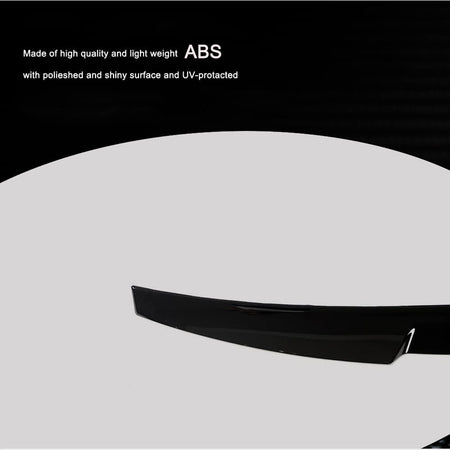 For Volkswagen VW Polo Standard Hatchback 2011-2018 Glossy black Rear Trunk Spoiler Boot Wing Lip-Ahacarbon