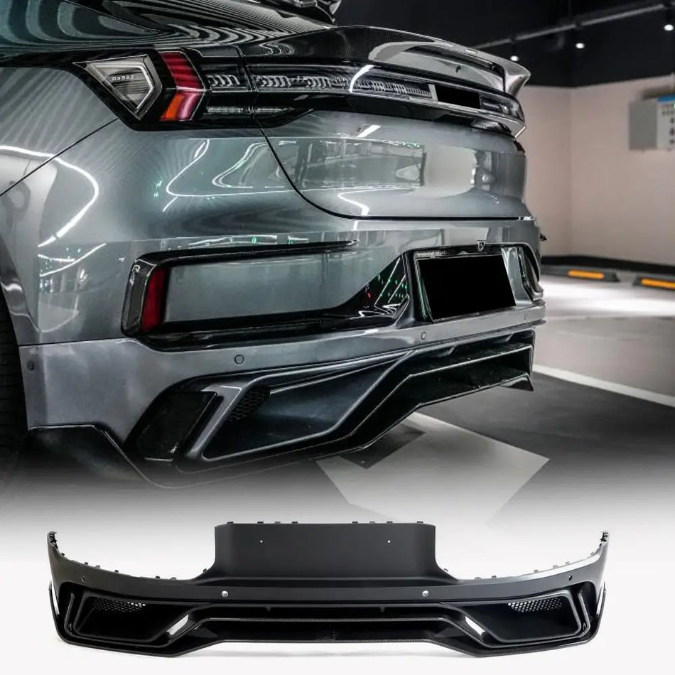 Zeekr 001 2021-2023 Rear Bumper Diffuser Carbon Fiber-Ahacarbon