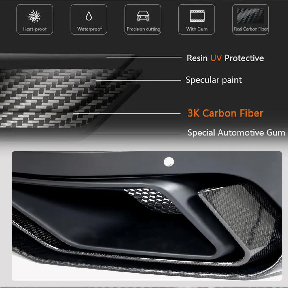 Zeekr 001 2021-2023 Rear Bumper Diffuser Carbon Fiber-Ahacarbon