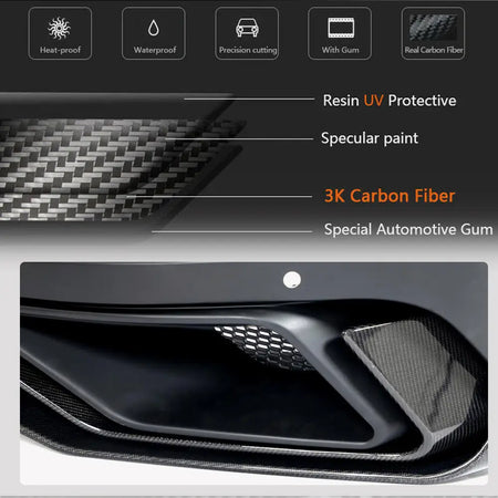 Zeekr 001 2021-2023 Rear Bumper Diffuser Carbon Fiber-Ahacarbon