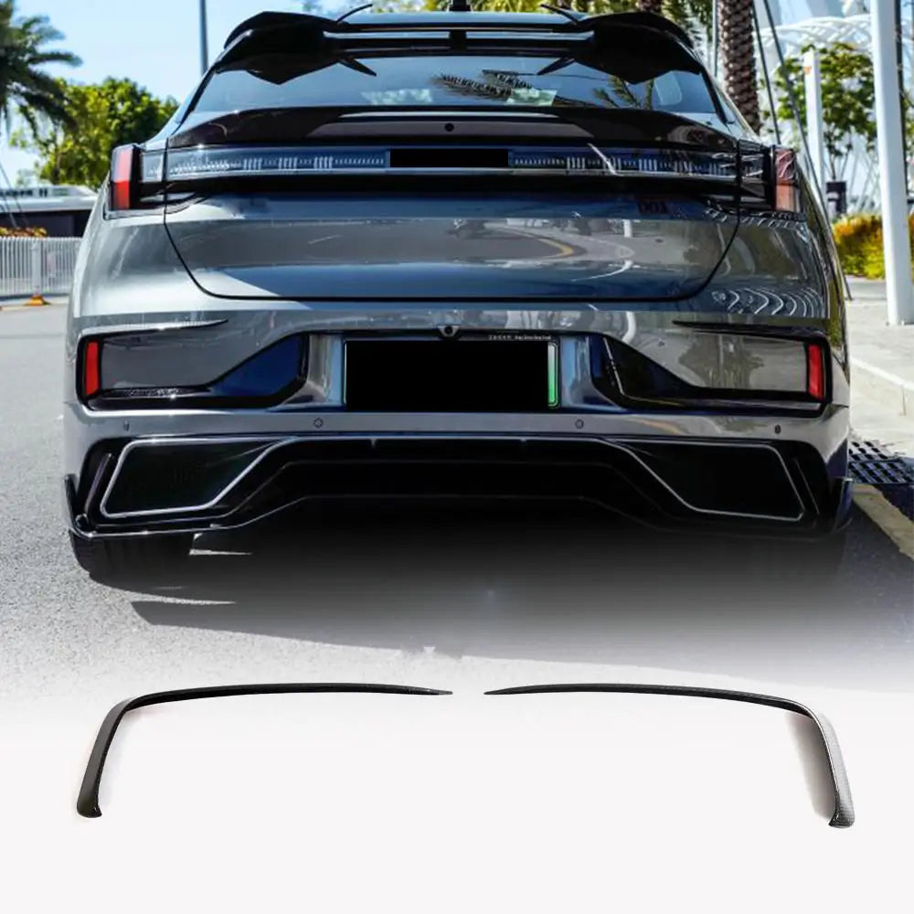 Zeekr 001 2021-2023 Rear Bumper Splitters Carbon Fiber-Ahacarbon