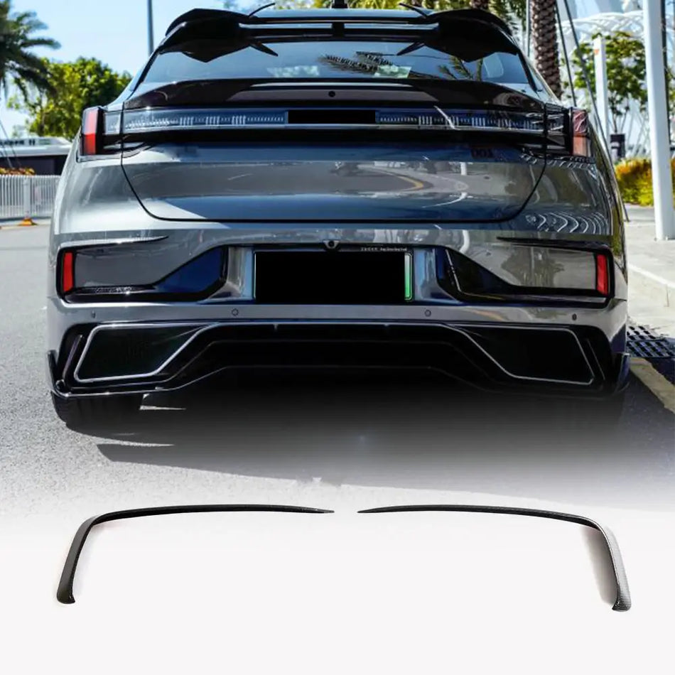 Zeekr 001 2021-2023 Rear Bumper Splitters Carbon Fiber-Ahacarbon