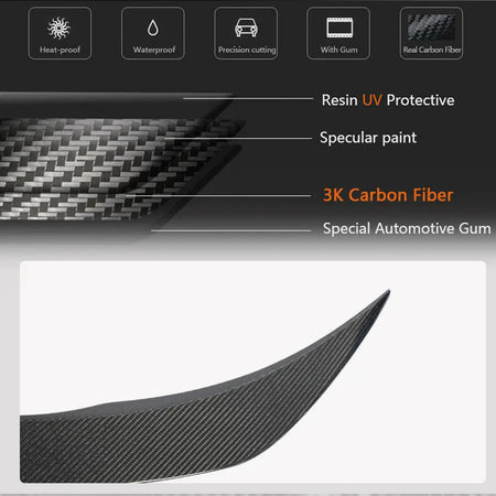 Zeekr 001 2021-2023 Rear Trunk Spoiler Carbon Fiber-Ahacarbon