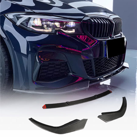 BMW 3 Series G20 320i 330i M Sport M340i 2019-2022 Front Bumper Lip Carbon Fiber/FRP-Ahacarbon