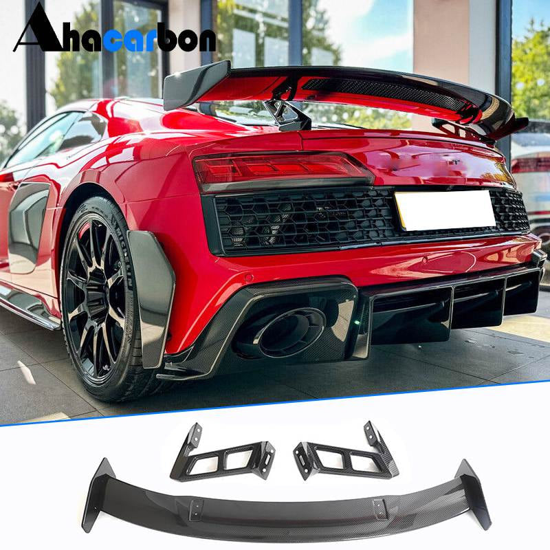 Audi R8 Coupe 2022+ Rear Trunk Lid spoiler Prepreg Dry Carbon Fiber-Ahacarbon