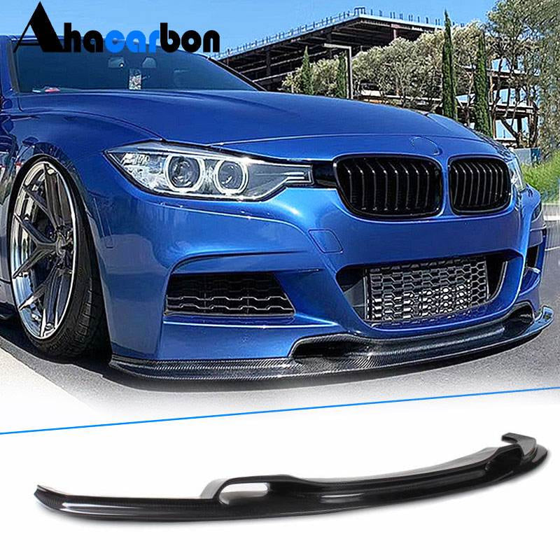 BMW 3 Series F30 M Sport 2012-2018 Front Bumper Lip Carbon Fiber/FRP-Ahacarbon