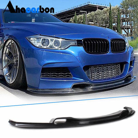BMW 3 Series F30 M Sport 2012-2018 Front Bumper Lip Carbon Fiber/FRP-Ahacarbon