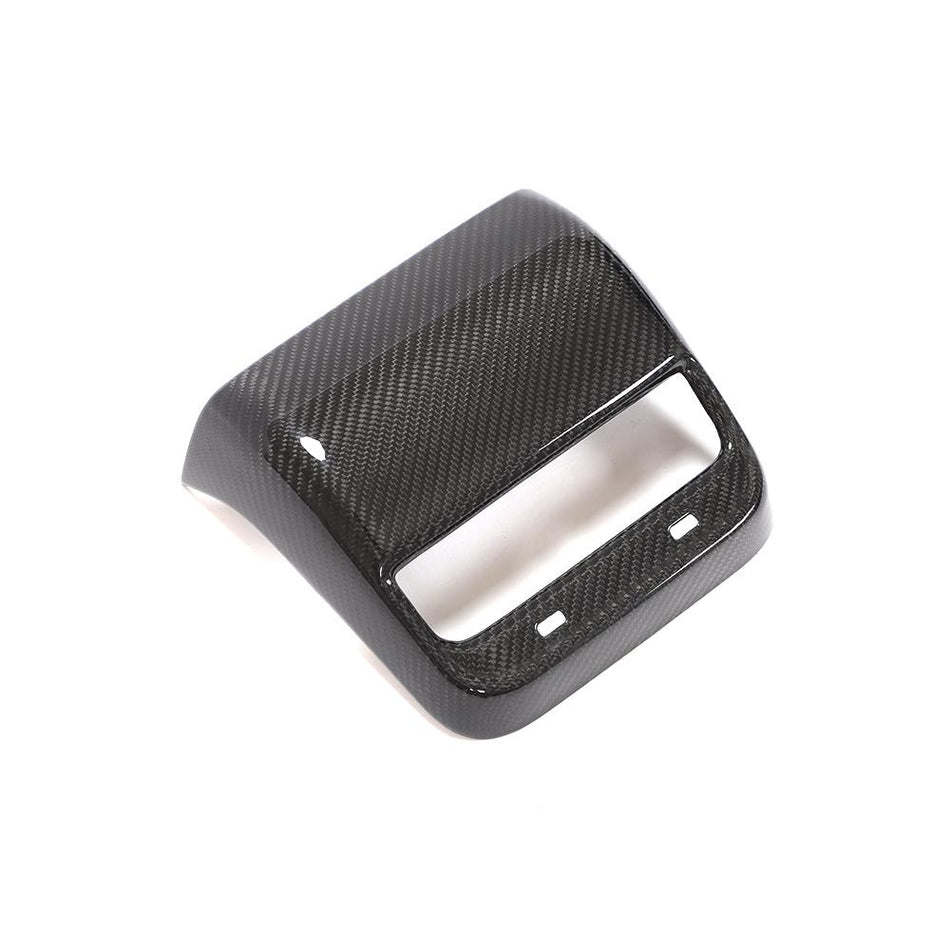 Tesla Model 3 Rear Back Seat Aircondition Moulding Dash Covers Dry Carbon Fiber-Ahacarbon