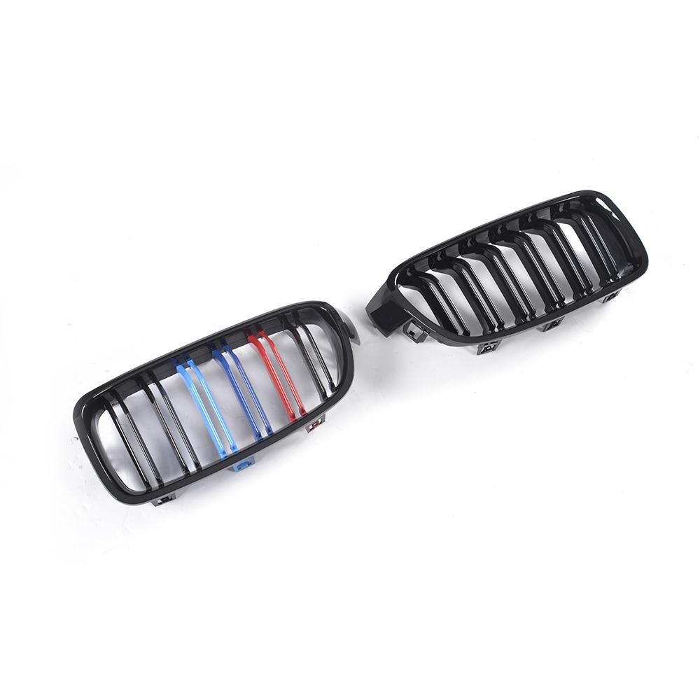 BMW 3 Series F30 F35 Sedan 4-Door 2012-2018 Front Grille Glossy Black ABS-Ahacarbon