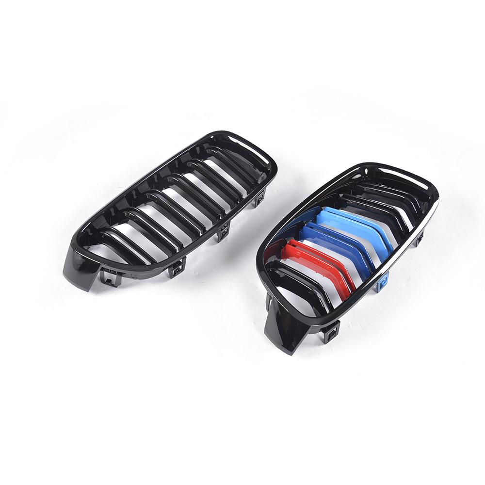 BMW 3 Series F30 F35 Sedan 4-Door 2012-2018 Front Grille Glossy Black ABS-Ahacarbon