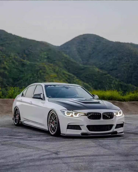 BMW 3 Series F30 M Sport 2012-2018 Front Bumper Lip Carbon Fiber/FRP-Ahacarbon