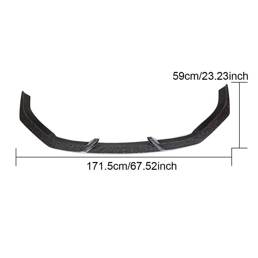 Audi RS3 8V.5 Sedan Facelift 2017-2019 Front Bumper Lip Carbon Fiber-Ahacarbon