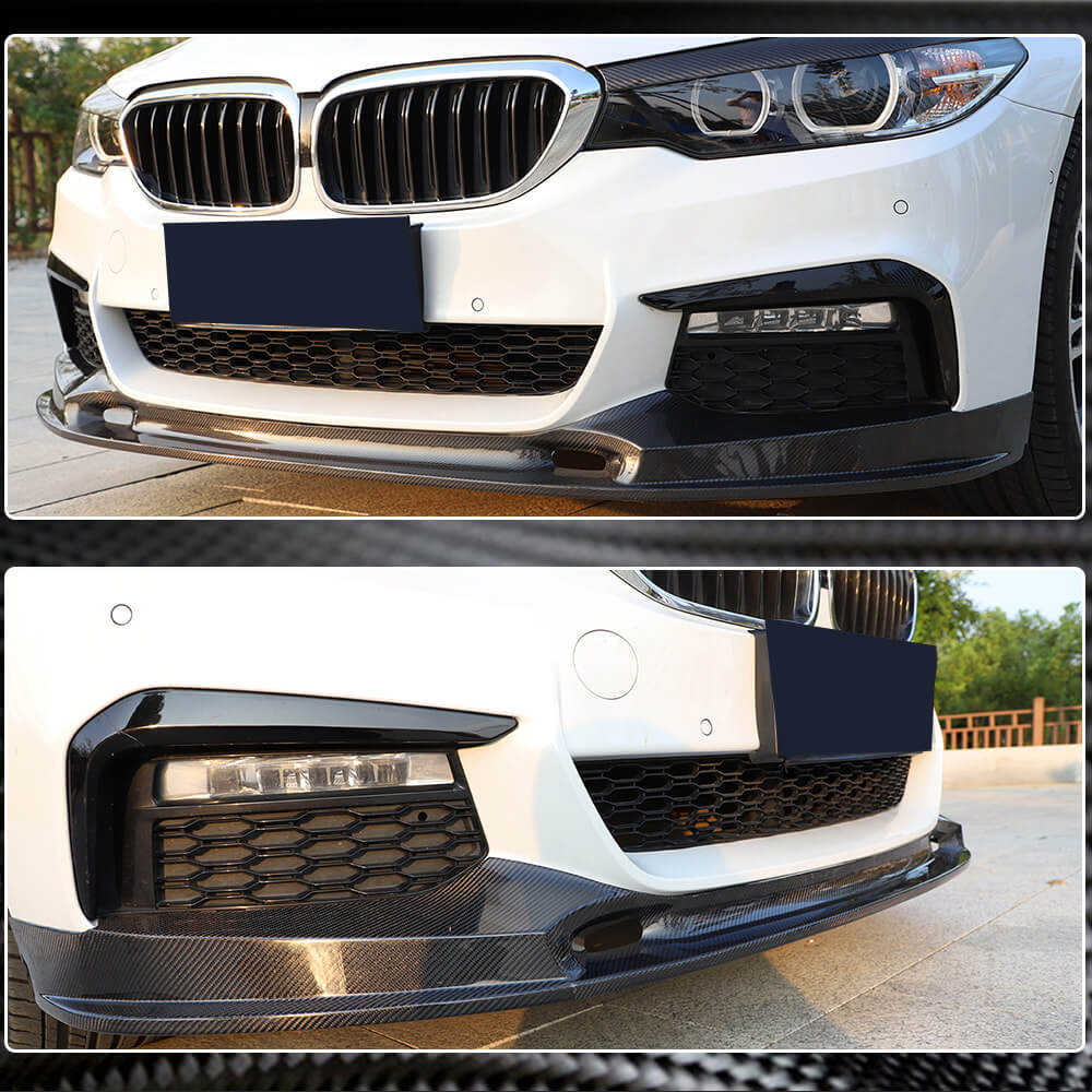 BMW 5 Series G30 G31 Pre-LCI 2017-2020 Front Bumper Lip Carbon Fiber-Ahacarbon