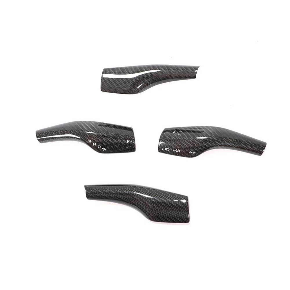 Tesla Model 3 2016-2021 Headlight Paddles Controller Carbon Fiber-Ahacarbon