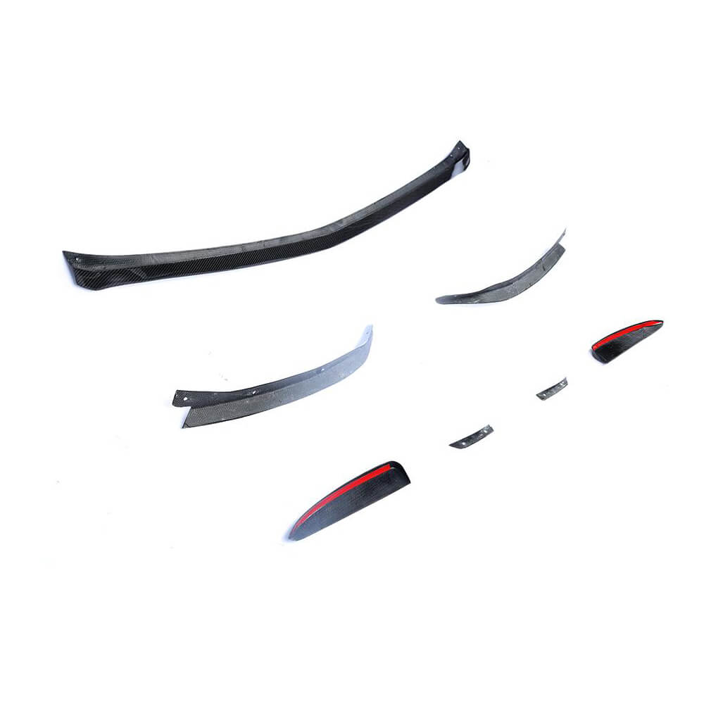 Mercedes Benz A Claa (W177) V177 A200 A250 Sport Sedan 2019-2021 Front Bumper Lip Carbon Fiber-Ahacarbon