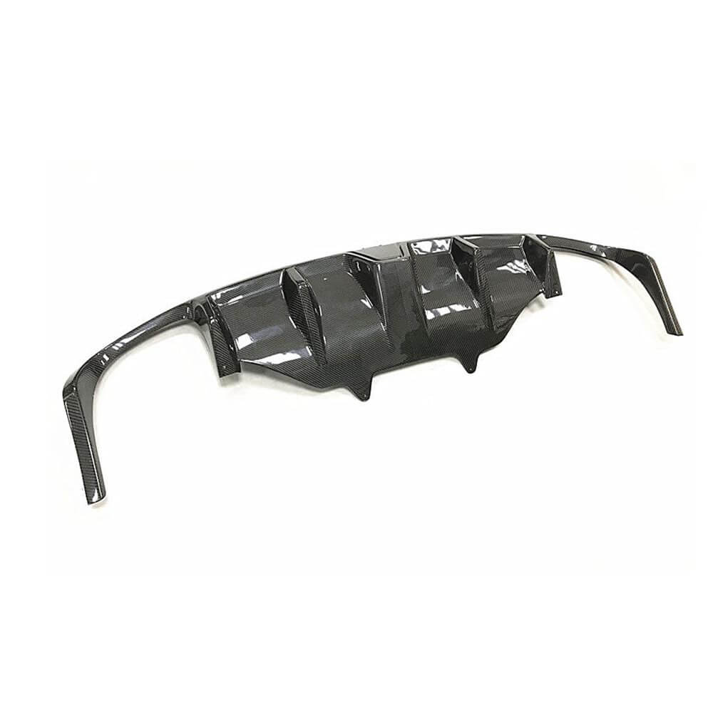 Porsche Macan 2014-2020 Carbon Fiber Rear Bumper Diffuser Valance Lip with Brake Light-Ahacarbon