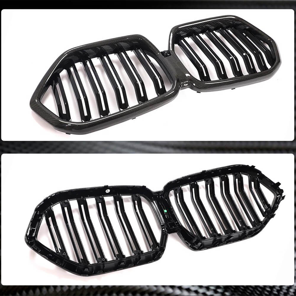 BMW X6 G06 F96 X6M 2020+ Front Grille Dual Slat Carbon Fiber-Ahacarbon