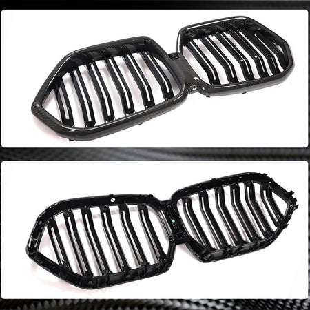 BMW X6 G06 F96 X6M 2020+ Front Grille Dual Slat Carbon Fiber-Ahacarbon