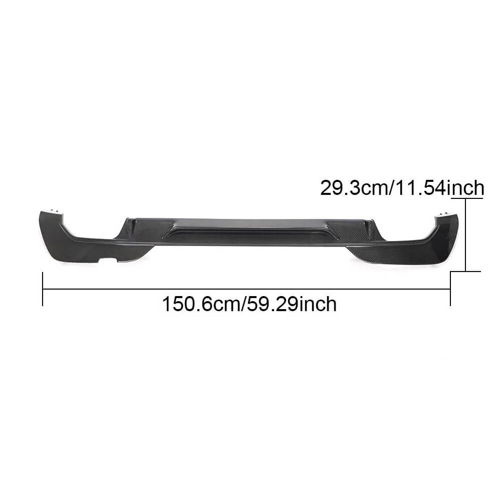 BMW 3 Series G20 320i 330i 330e M Sport 2019-2021 Rear Bumper Diffuser Carbon Fiber-Ahacarbon