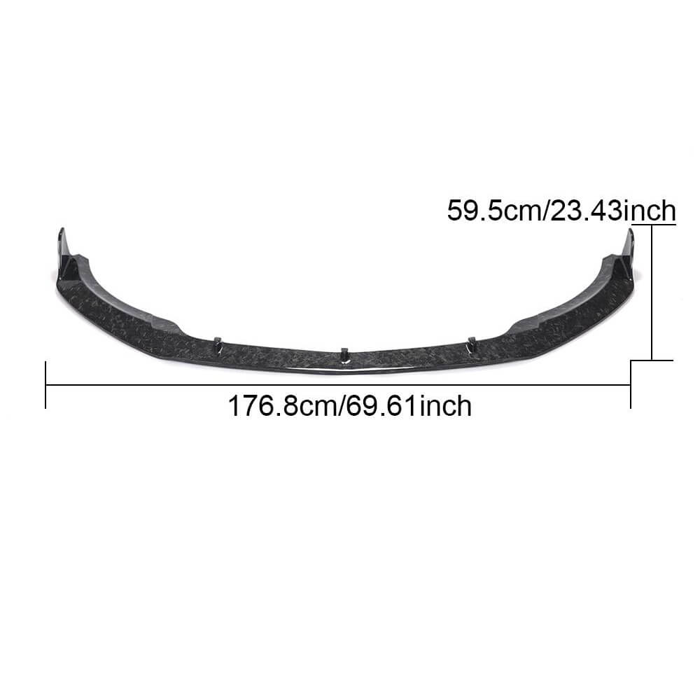 Mercedes Benz A Class W176 A45 Facelift 2016-2018 Front Bumper Lip Carbon Fiber-Ahacarbon