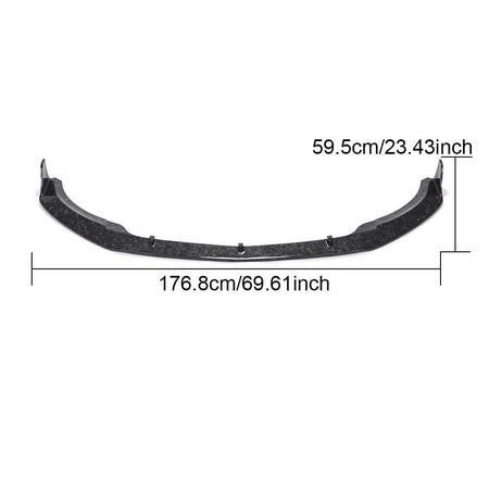 Mercedes Benz A Class W176 A45 Facelift 2016-2018 Front Bumper Lip Carbon Fiber-Ahacarbon