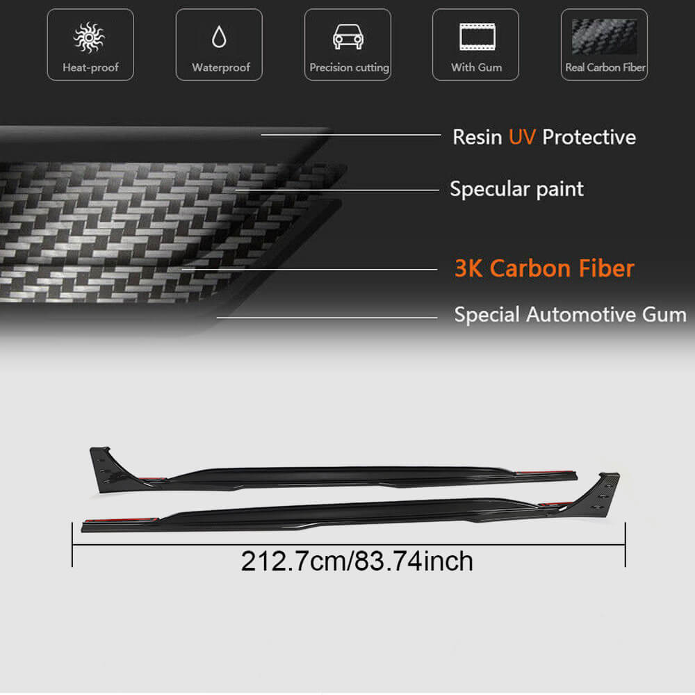Audi RS6 C8 Typ 5G 2019-2022 Side Skirts Dry Carbon Fiber-Ahacarbon