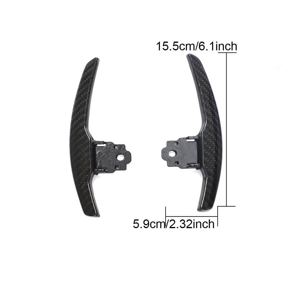 BMW M2 M3 M4 M5 M6 X5M X6M 2012-2020 Paddle Shifter Extensions Covers Dry Carbon Fiber-Ahacarbon