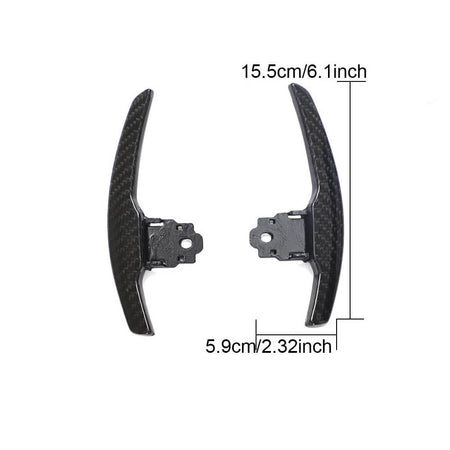 BMW M2 M3 M4 M5 M6 X5M X6M 2012-2020 Paddle Shifter Extensions Covers Dry Carbon Fiber-Ahacarbon
