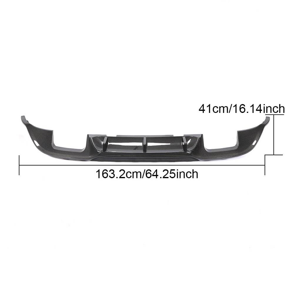 Volkswagen VW Golf 7.5 MK7.5 Base/GTI 2018-2020 Rear Bumper Diffuser Carbon Fiber-Ahacarbon