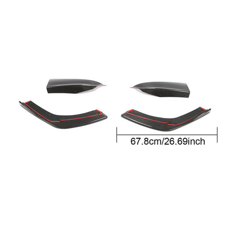 Maserati Levante Sport Utility 2016-2020 Rear Bumper Splitters Carbon Fiber-Ahacarbon