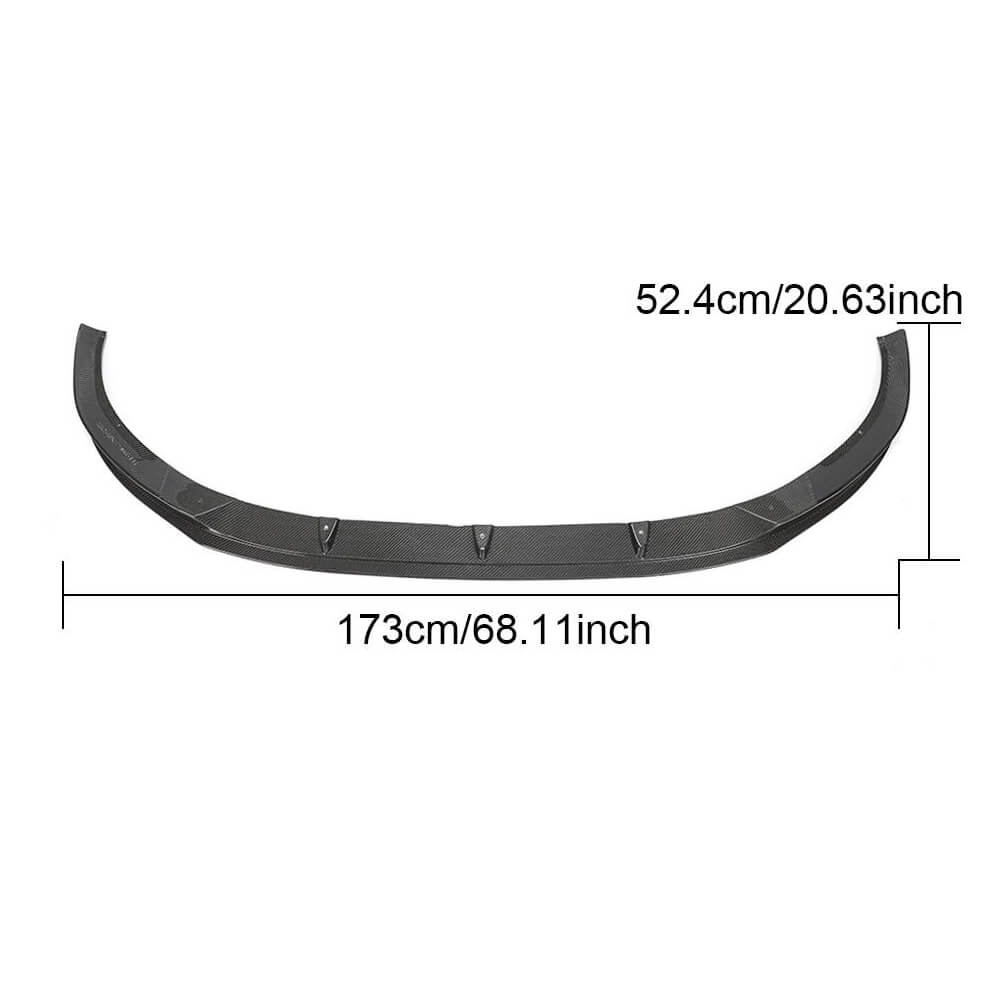 Audi S4 A4 Sline B9 Sedan 2017-2020 Front Bumper Lip Carbon Fiber-Ahacarbon