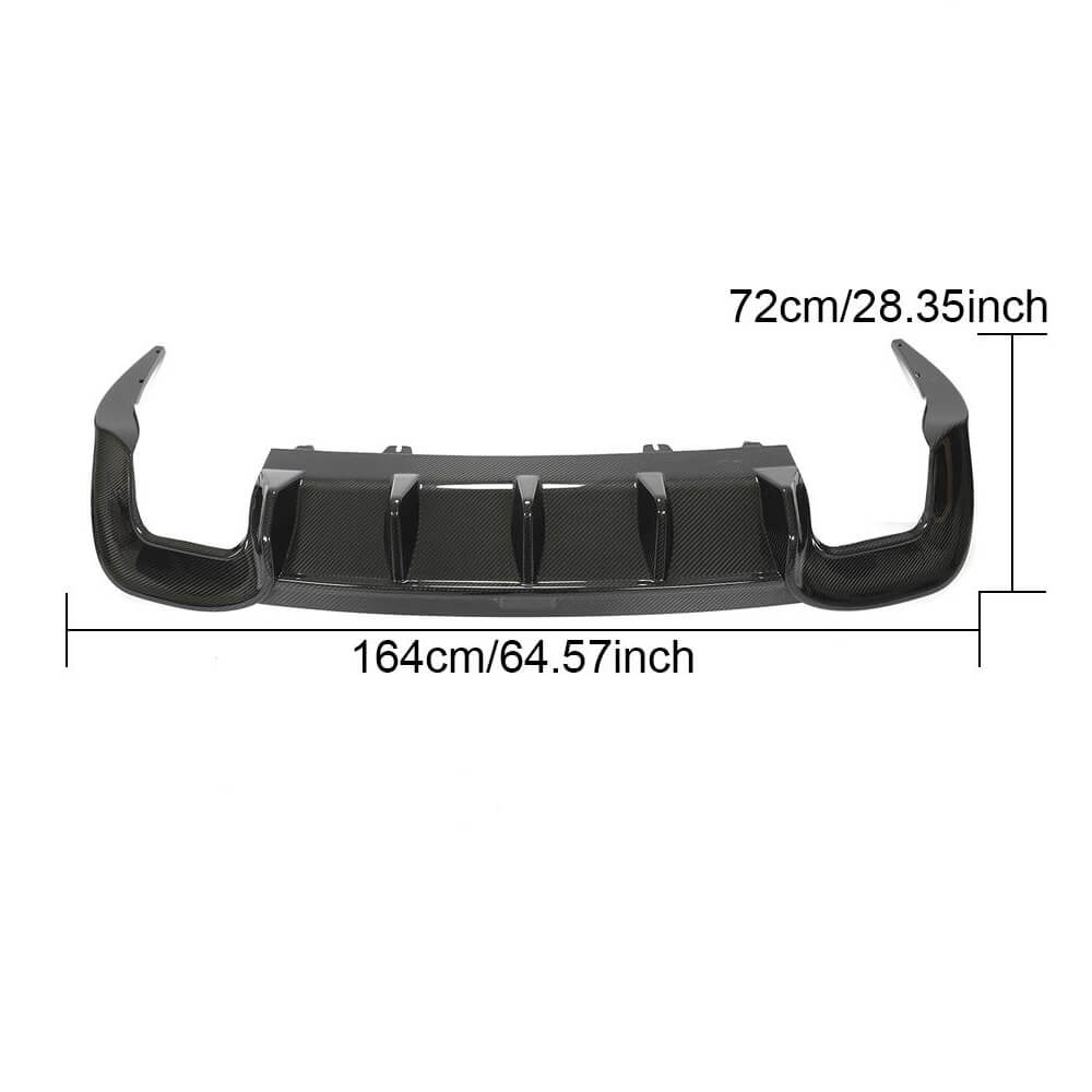 Audi S4 A4 Sline B10 Sedan 2021UP Rear Bumper Diffuser Dry Carbon Fiber-Ahacarbon