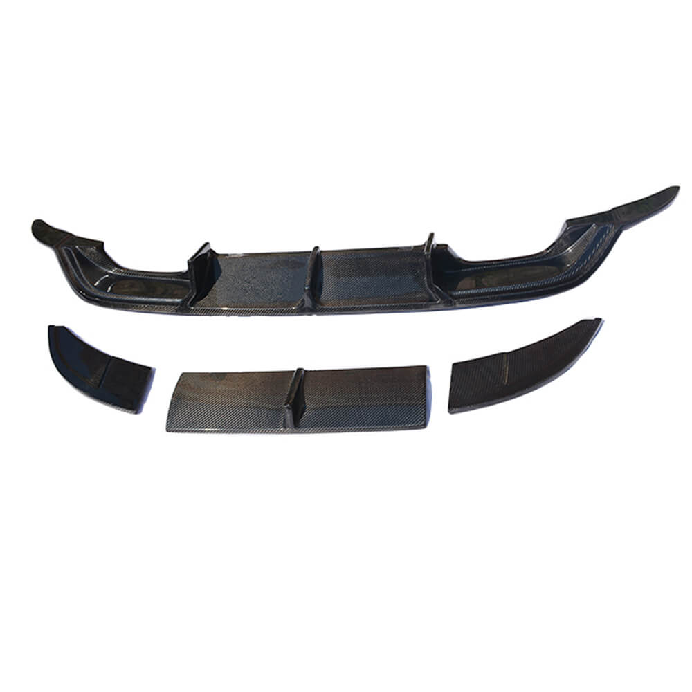 Volkswagen VW Golf 7 MK7 R-line 2014-2016 Rear Bumper Diffuser Carbon Fiber-Ahacarbon