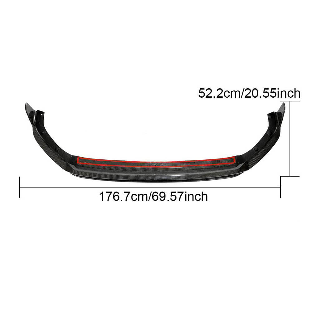 For Volkswagen VW Golf 7.5 MK7.5 GTI Carbon Fiber Front Bumper Lip Chin Spoiler-Ahacarbon