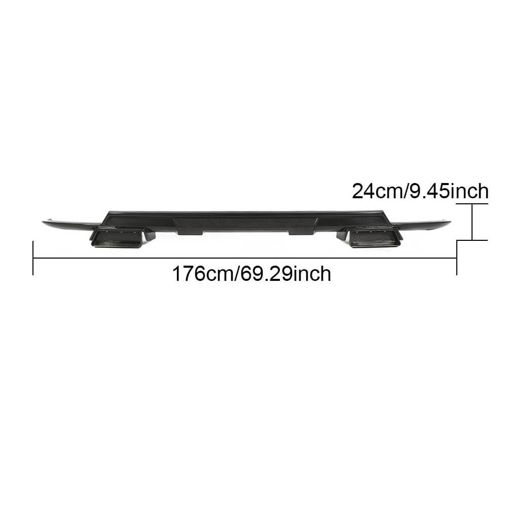 Mercedes Benz V Class W447 2016-2019 Rear Bumper Diffuser Carbon Fiber-Ahacarbon