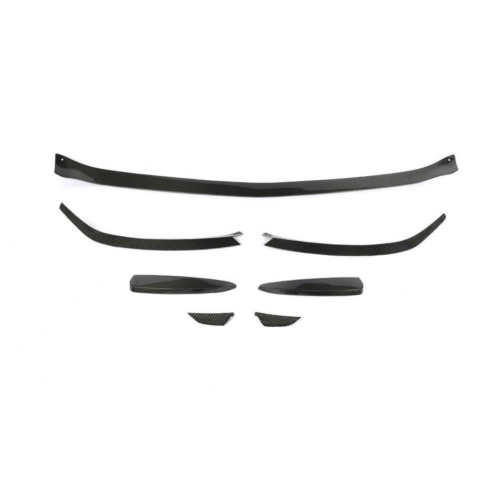 Mercedes Benz A Claa (W177) V177 A200 A250 Sport Sedan 2019-2021 Front Bumper Lip Carbon Fiber-Ahacarbon