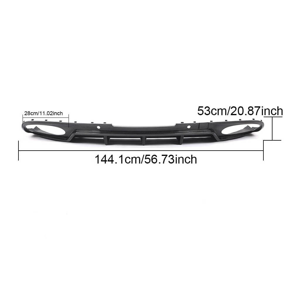 Bentley Continental 2nd Gen 2012 2013 Rear Bumper Diffuser Carbon Fiber-Ahacarbon