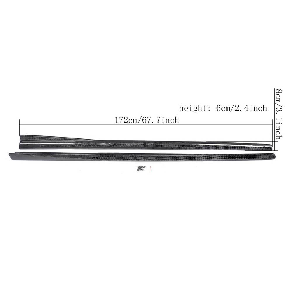 Audi TT MK2 8J 2-Door 2008-2010 Side Skirts Carbon Fiber-Ahacarbon