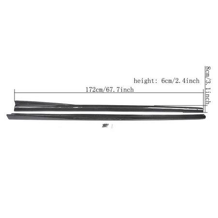 Audi TT MK2 8J 2-Door 2008-2010 Side Skirts Carbon Fiber-Ahacarbon