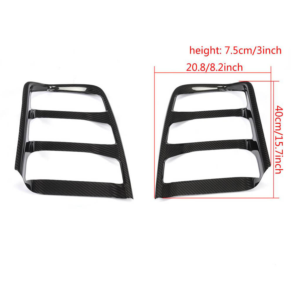 Ford Mustang 2015-2017 Rear Bumper Fog Lamp Light Cover Carbon Fiber-Ahacarbon