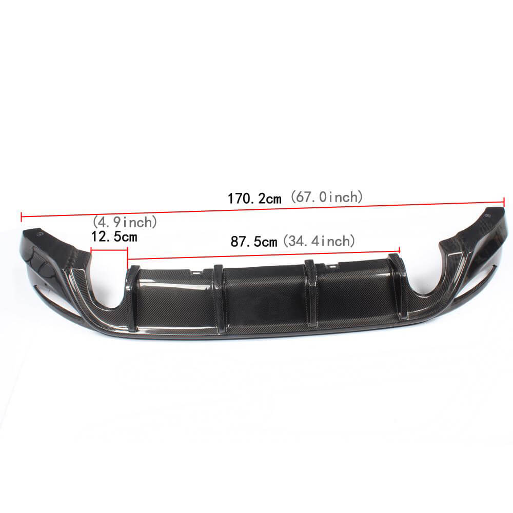 Volkswagen VW Golf 7 MK7 Base/GTI 2014-2016 Rear Bumper Diffuser Carbon Fiber-Ahacarbon