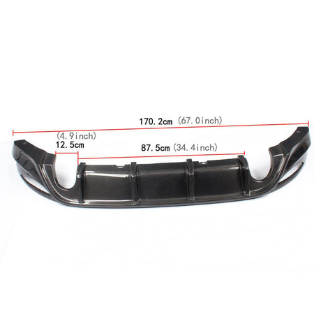 Volkswagen VW Golf 7 MK7 Base/GTI 2014-2016 Rear Bumper Diffuser Carbon Fiber-Ahacarbon