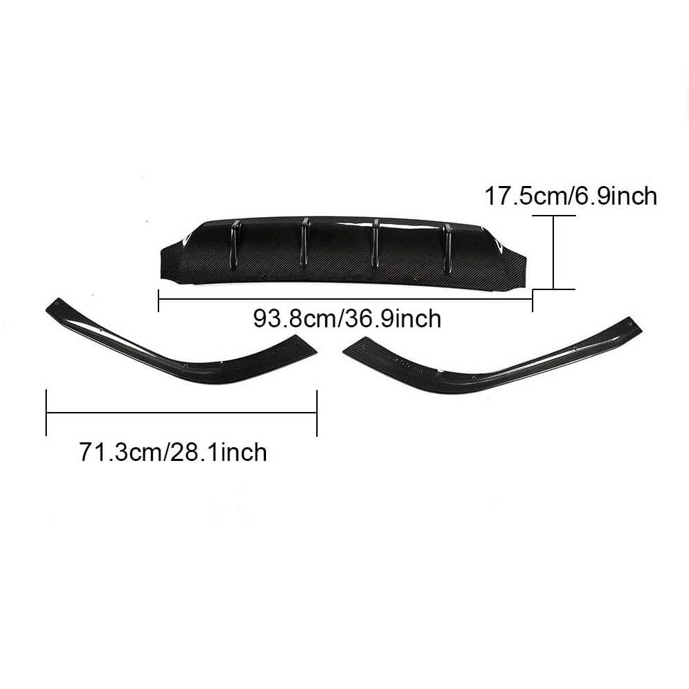 Volkswagen VW Arteon CC 2019 2020 Rear Bumper Diffuser Carbon Fiber-Ahacarbon