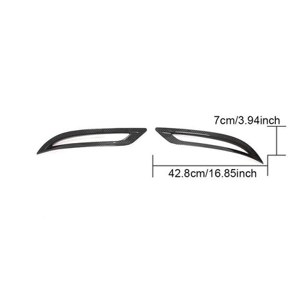 Tesla Model 3 2016-2022 Rear Bumper Reflector Cover Dry Carbon Fiber-Ahacarbon
