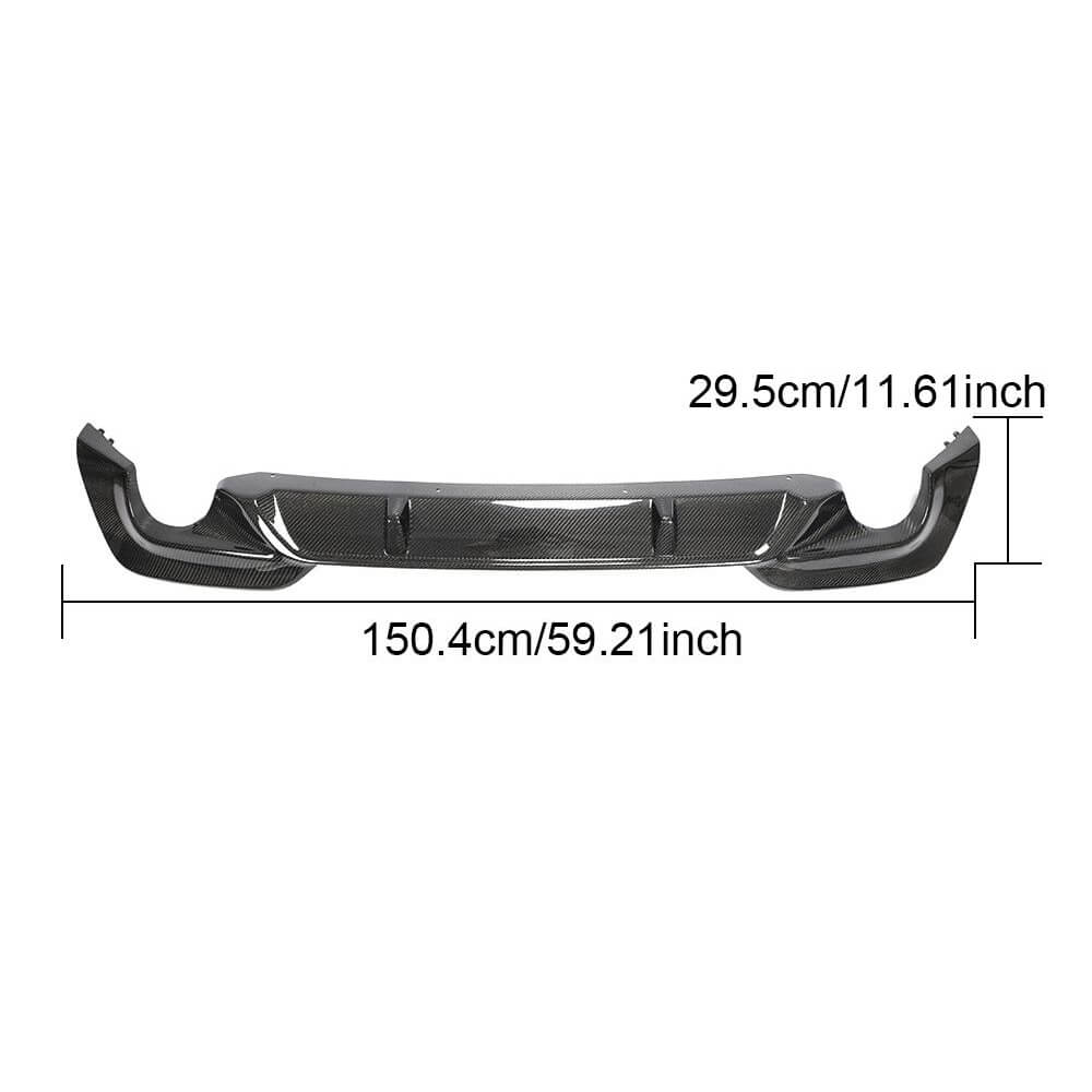 BMW 3 Series G20 320i 330i M Sport 2019-2022 Rear Bumper Diffuser Carbon Fiber-Ahacarbon