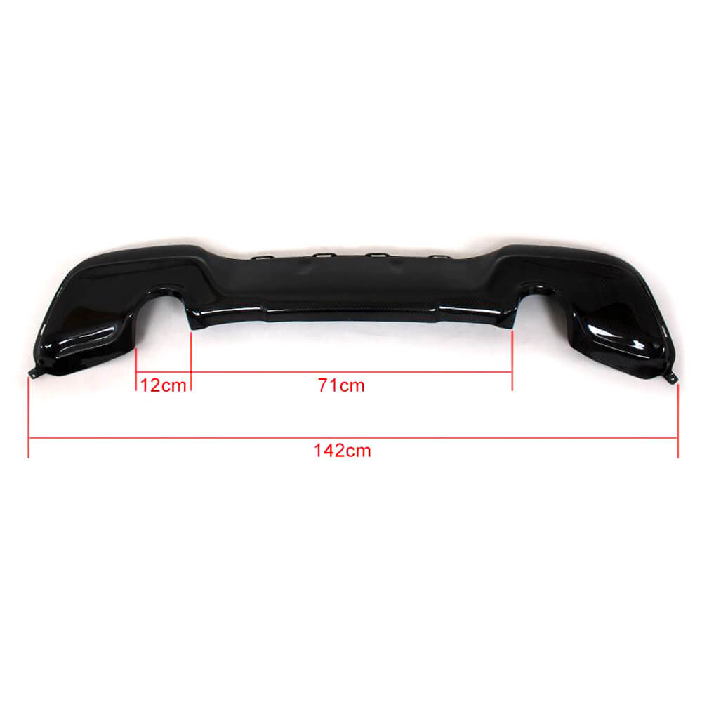 BMW 1 Series F20 125i M Sport Pre-LCI 2012-2015 Rear Bumper Diffuser Carbon Fiber-Ahacarbon