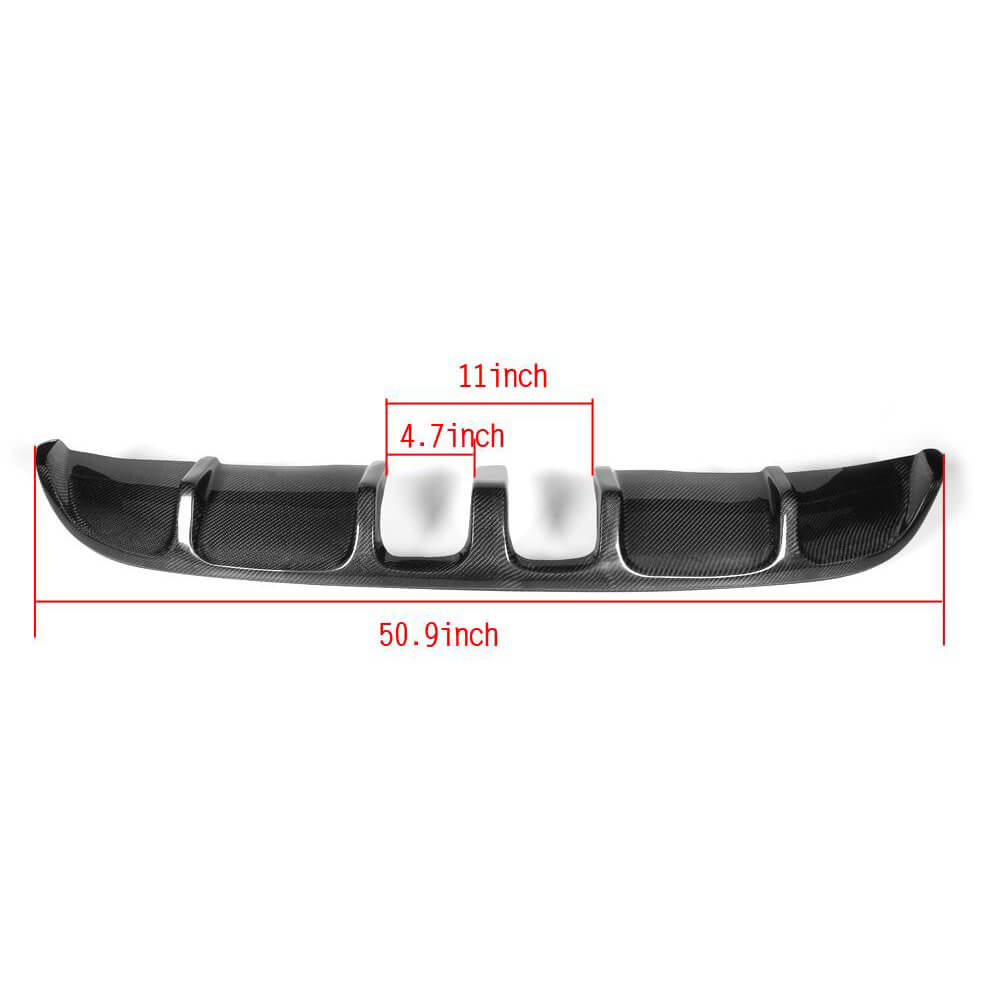 Volkswagen VW Golf 6 MK6 Standard 2010-2013 Rear Bumper Diffuser Carbon Fiber-Ahacarbon